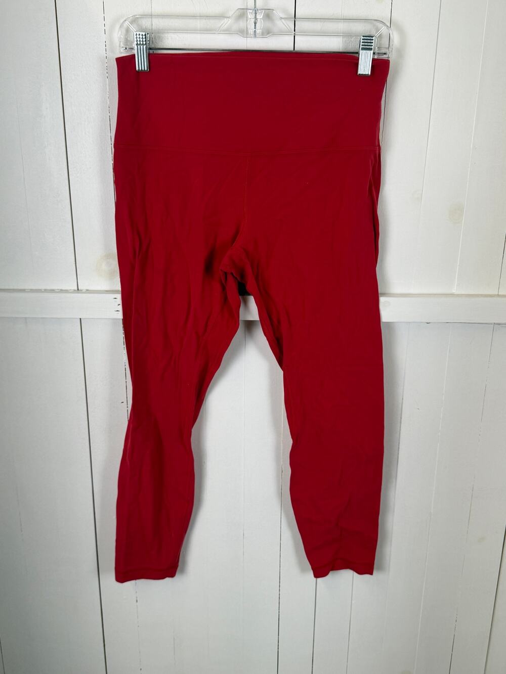 Lululemon Red Ankle Leggings Size 10 Nylon Pre-Owned